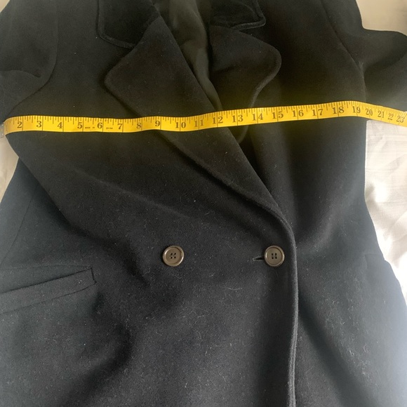 Giorgio Armani Women’s Long Black Lana Wool Cashmere Blend Coat Size 40 US 6 - Picture 10 of 13